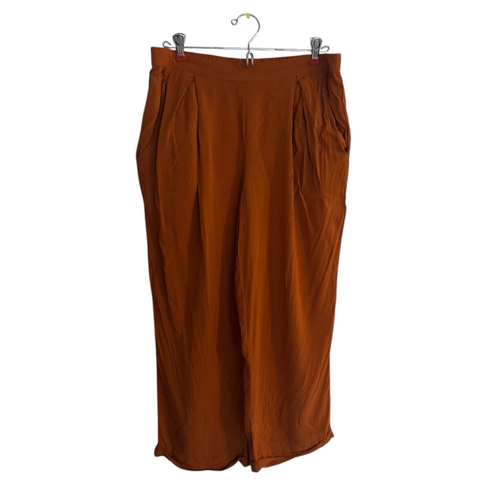 Free People Rust Boho Culottes Cropped Relaxed Fit minimalist Pants size S